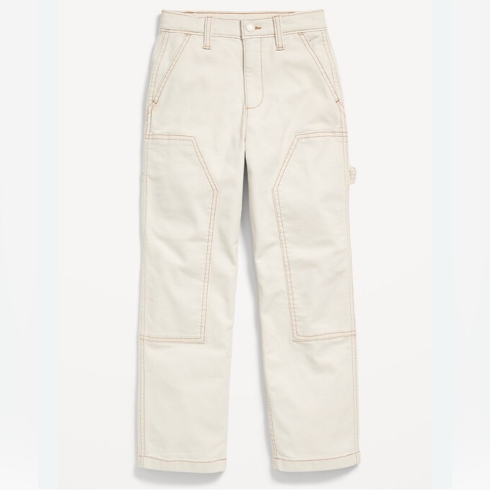 Old Navy Cream Cargo Pants Relaxed Fit